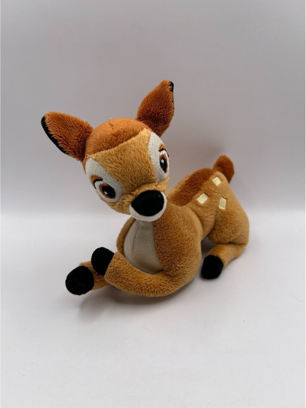 Disney Bambi Deer Plush Toy S Brown Embroidered Details